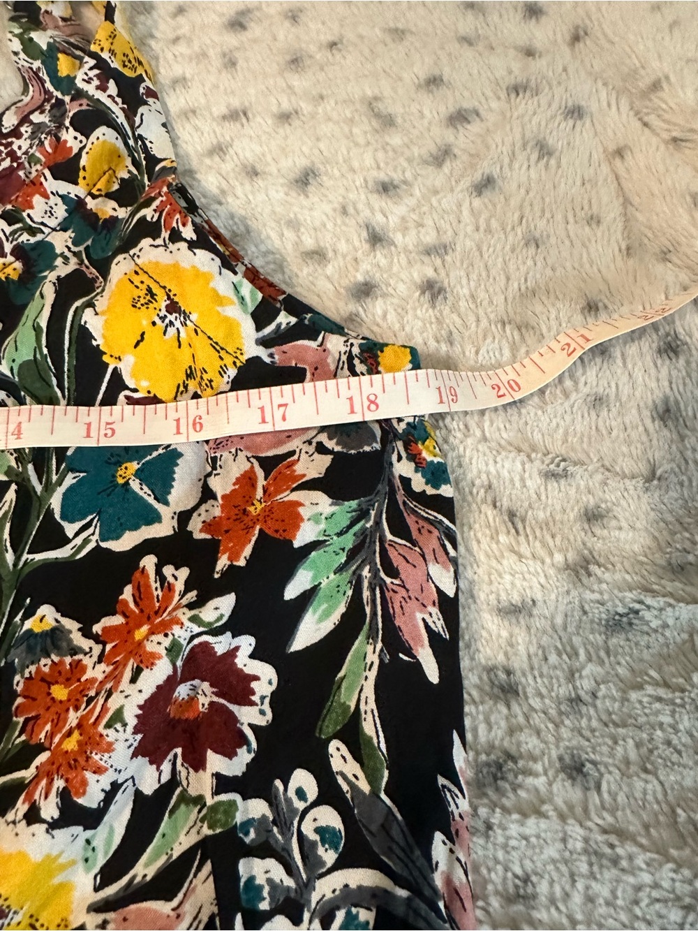 NATURAL LIFE Black Floral Jumpsuit with Yellow, Teal & Rust Flowers - Picture 6 of 9